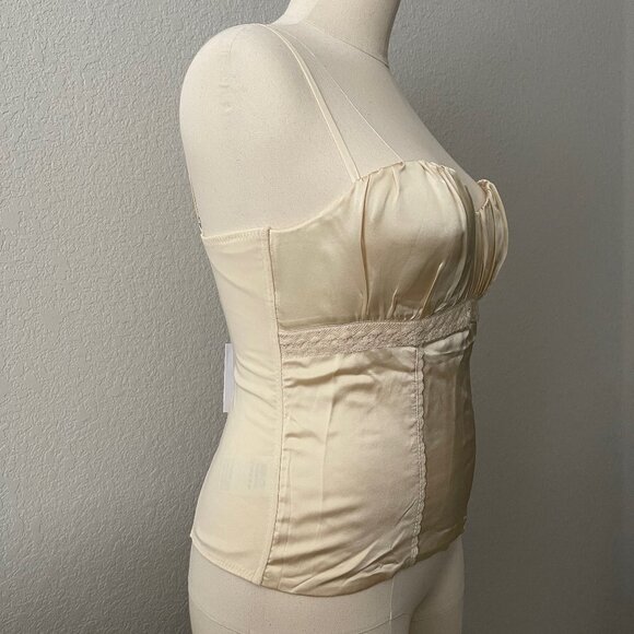 Reformation Kessie Silk Top in Sugar (Off-White, Cream), Size 12 - Picture 8 of 8